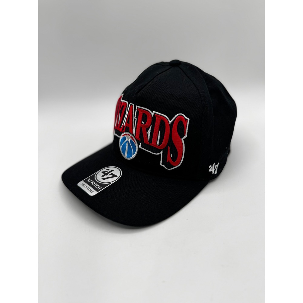 47 Men's OSFA Black Hat NBA Washington Wizards Hitch Snapback Basketball Cap New